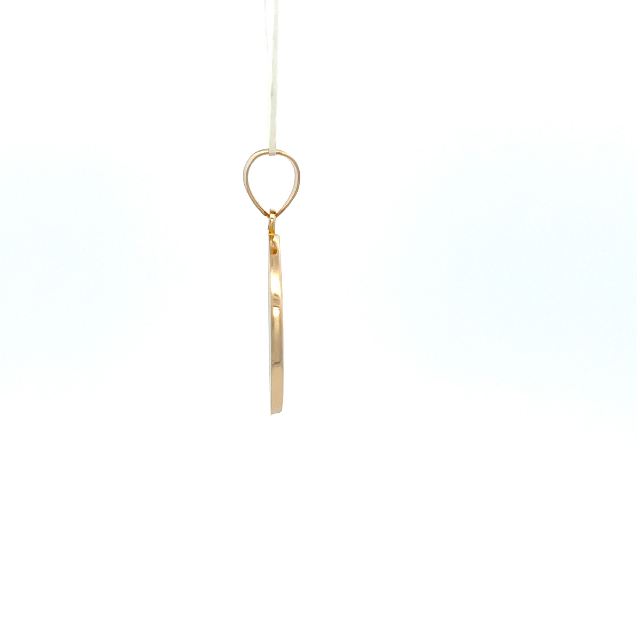 Brilliance Fine Jewelry 14 KT Yellow Gold Guardian Angel Medal