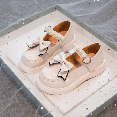 

Girls Loafer Shoes With Bowknot Decor 2023 New Casual Slip On Comfy Outdoor Round Toe Oxford Shoes For Toddler Children Kids Spring And Summer