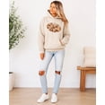 thumbnail image 5 of Floral Football Hoodie for Women & Teen Girls Boho Game Day Sweatshirt, Sand Hoodie, XL, 5 of 8