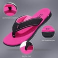 thumbnail image 5 of STQ Women‘s Flip-flop Non Slip Comfortable Yoga-Mat Thong Sandals for Outdoor Black Rose 8 US, 5 of 7