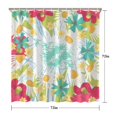 thumbnail image 3 of 72x72 Inch Fabric Shower Curtain Waterproof Polyester, Daisy Floral Print, 3 of 6