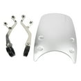 thumbnail image 3 of Ouitble Parabrisas de Motocicleta, reemplazo de protección aerodinámica de Aluminio para Parabrisas Delantero de Motocicleta para CMX 500 Rebel 2017‑2022(Plata), 3 of 14