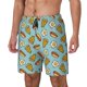 thumbnail image 1 of Balery Hot Dog Pizza Bañador para hombre, shorts de playa de secado rápido con entrepierna y forro de compresión-X-Large, 1 of 6
