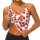 thumbnail image 3 of Fotbe Tomato Sujetador Deportivo Largo sin Aros para Mujer con Almohadillas y Soporte Medio, Transpirable y Absorbente, Camiseta Tipo Chaleco o Tank Top-Large, 3 of 8