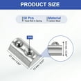 thumbnail image 2 of M4 Half Round Roll in Spring T Nuts 4040 Series Carbon Steel T Slot Spring Nuts Silver, 50 Pcs, 2 of 7
