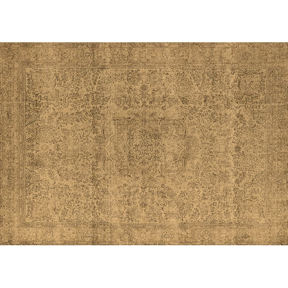 Ahgly Company Indoor Rectangle Oriental Brown Industrial Area Rugs, 8' x 12'