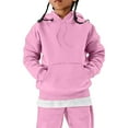 thumbnail image 3 of LUOGENLI Girl Hoodies Set Size 10-12 Girls Hoodies & Sweatshirts Letter Print Casual Long Sleeve Hooded Sweatshirt for Girls Stylish Athletic Wear for Youngsters（6 14Y） Size 7-8 Years, 3 of 7