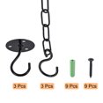 thumbnail image 3 of Unique Bargains S Shape Bracket 15.8 Inch Hanging Chain Wall Screw Mount Ceiling Hook Black 3 Set, 3 of 5