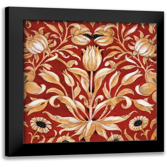 Jardine, Liz 12x12 Black Modern Framed Museum Art Print Titled - Jewel Tones