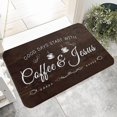 thumbnail image 3 of Coffee Door Mat - Indoor Outdoor Coffee Kitchen Rugs Entrance Welcome Mat Bar Floor Mat, Coffee Bar Accessories Decor Kitchen Mat, Front Door Porch Outdoor, 17x30 Inch, 3 of 5