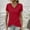 Red, variant on Blczomt Basic Tops for Women Trendy Summer Short Sleeve Casual T Shirt V Neck Loose Black Solid Womens Shirts