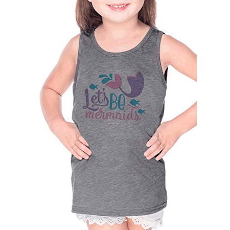 

7 ate 9 Apparel Girls Let s Be Mermaids Summer Grey Tank Top