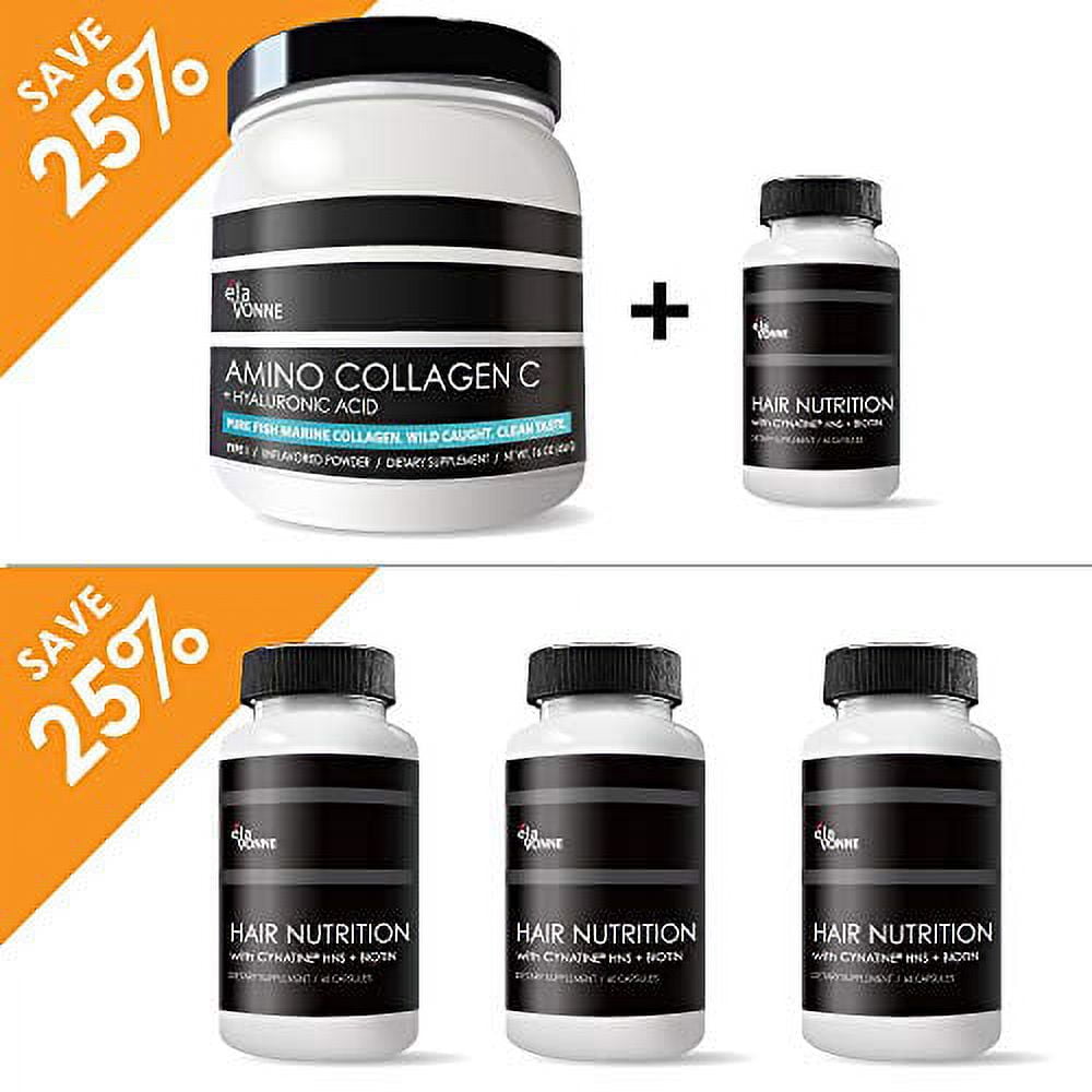 Hair Nutrition, Cynatine HNS + Biotin - Grow Hair Thicker, Longer, Stronger, Healthier - Protect Against Thinning & Loss - Hair Vitamins