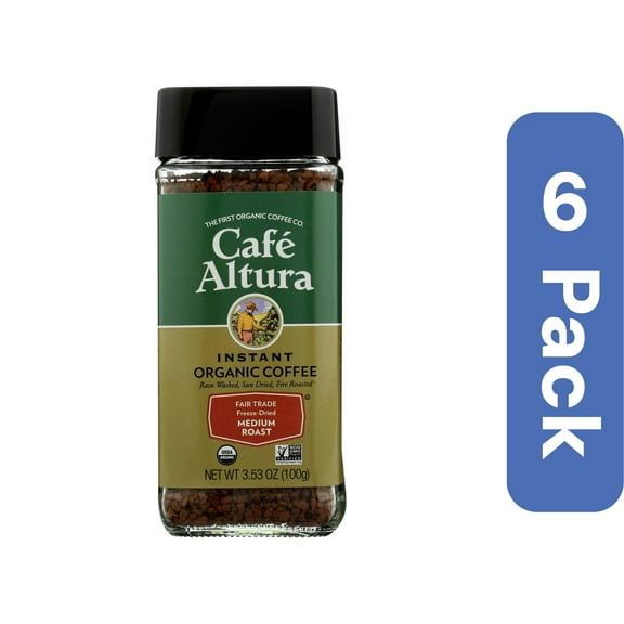 Cafe Altura Organic Freeze-Dried Coffee 3.5 oz (Pack Of 6)