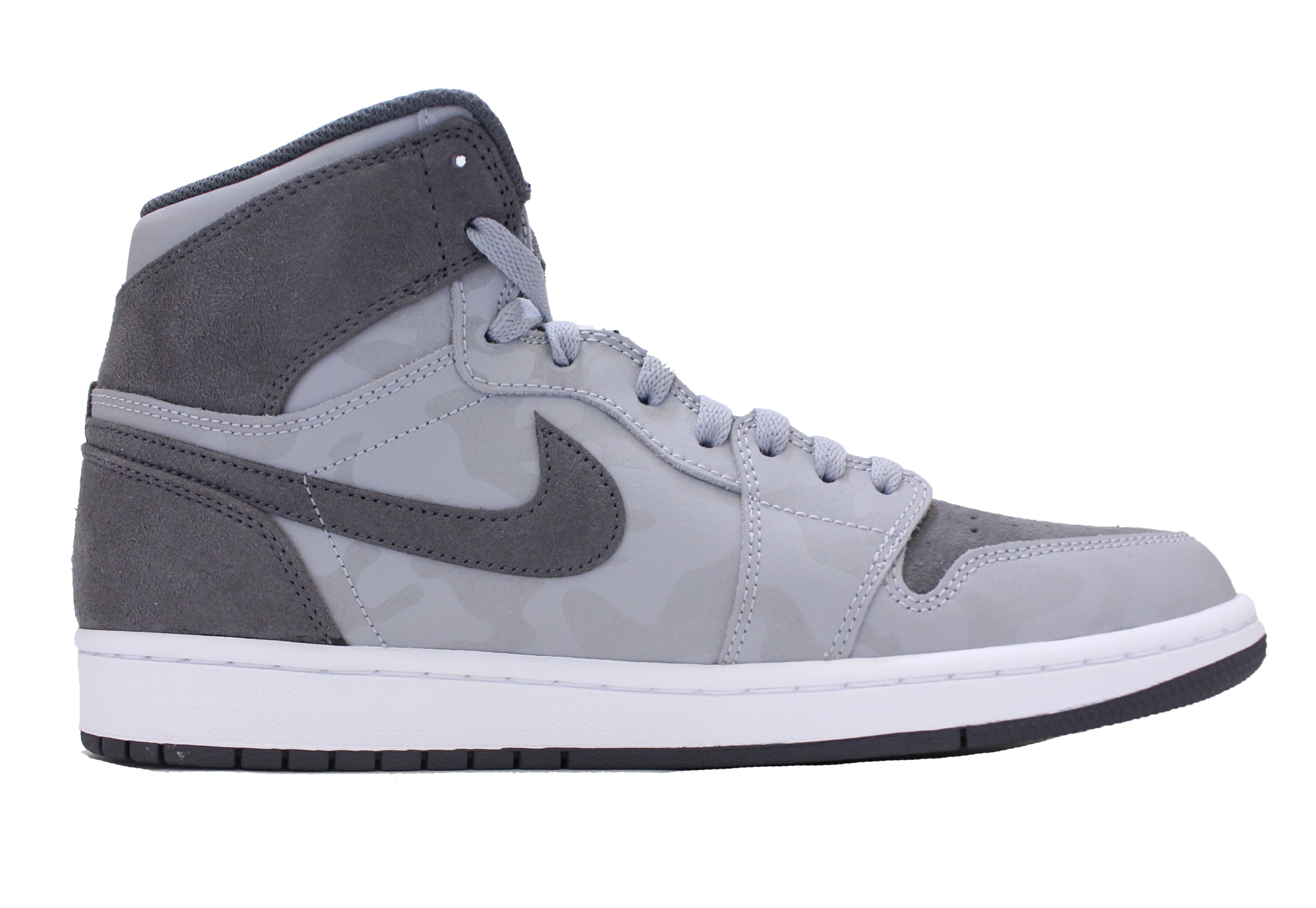 Jordan 1 retro gray camo Nike Air Jordan 1 Retro Mid Swoosh Logo Grey Camo... | Depop main image 2