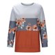 thumbnail image 4 of ICHUANYI Liquidación Mujeres Moda Impreso Casual Cuello Redondo Manga Larga Suelta Camiseta Blusa Tops ICHUANYI WER202308230498, 4 of 8