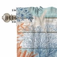 thumbnail image 4 of Ocean Octopus Curtain Valances Set Summer Orange Blue Sea Animal Corals Rustic Linen Kitchen Curtains 24&nbsp;inch Length Rod Pocket Valance and Tiers 3 Piece Set Small Bedroom Bathroom Laundry Decor, 4 of 9