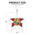 thumbnail image 3 of Leather Star Hook Earrings Florida Flag Print Earring Dangle Drop Earring For Women, 3 of 6