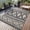 Black & Beige-4' X 6' (Rectangular), variant on Outdoor Rug Waterproof 10x14 Ft Reversible Plastic Straw Boho Patio Indoor Carpet Rv Mat Outside For Camp Picnic Balcony Deck Backyard Black & Grey