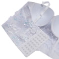 thumbnail image 5 of BUIGTTKLOP Corset Top for Women with Built in Bra Tank Tops Sleeveless Embroidered Spaghetti Strap Mesh Push up Bustier Bralettes, 5 of 6
