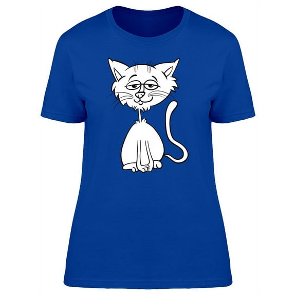 Kitten Cool Doodle Cartoon T-Shirt Women -Image by Shutterstock, Female x-Large