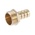 thumbnail image 6 of Unique Bargains 2 Pcs 16mm Outer Diameter Barbed to 3/4" BSP Hose Barb Tail Male Thread Brass Hose Fitting Connector, 6 of 6