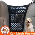 thumbnail image 4 of 3 Layer Car Seat Hanging Bag Mesh Pocket Net Storage Organiser Tidy Nylon Holder, 4 of 9