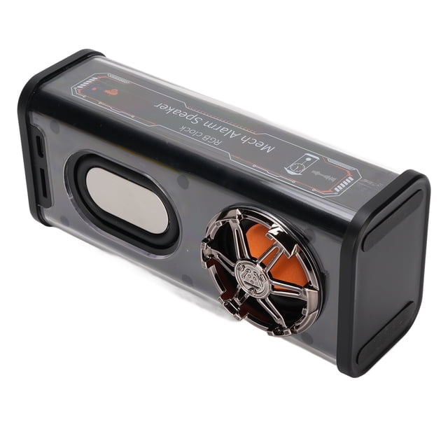 RGB Wireless Speaker, Large Screen Stereo Bass Speaker Support Memory Function, Alarm Clock Speaker with Temperature Display