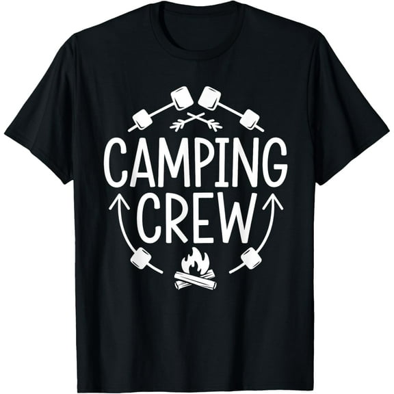 Camping Crew Campfire Family Camper Gift Hiking T-Shirt