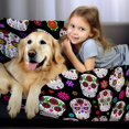 thumbnail image 4 of Sugar Skull Gifts for Women,Unique Skull Blanket for Adults Men Kids Girls,Skull Blankets and Throws for Home Bed Sofa Couch Christmas Halloween Best Gifts 50"x40", 4 of 6
