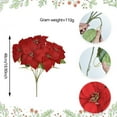 thumbnail image 4 of Artificial Flowers for Outdoors Red Poinsettia Flowers Artificial Real Touch UV Resistant Faux Flowers for Outdoor Planters Garden Porch Patio Home Winter Decor, 4 of 9