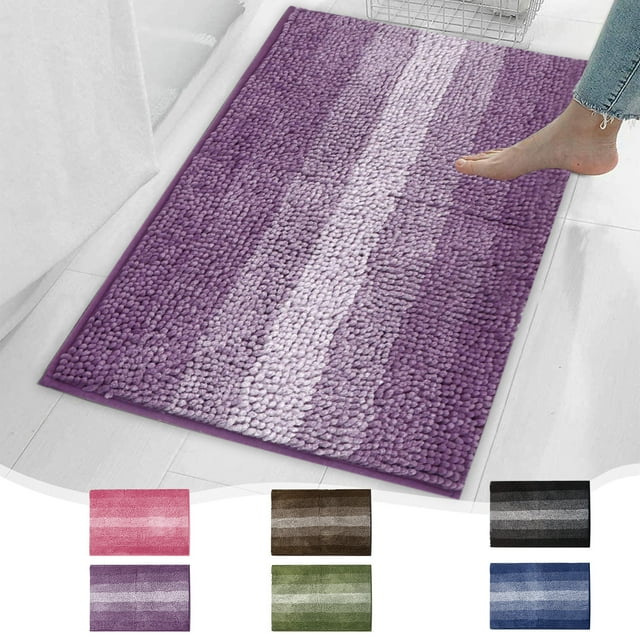 Xihbxyly Alfombra de Baño Absorbente, Antideslizante, Absorbente de Agua, de Secado Rápido, Ideal para Ducha o Inodoro, Diseño Moderno, Varios Colores, 40 X 60 Cm.