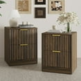 thumbnail image 2 of YouTrend Nightstand Set of 2 with 2 Drawers for Bedroom, Small End Table for Adults, Wooden Storage Cabinet for Living Room, Brown, 2 of 10