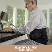 Copper Fit Power Core Back Belt with Power X Straps and Adjustable Lumbar Support, Waists 36 - 48, Large/XL
