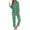 Green, variant on Womens Christmas Pajamas Sets Santa Floral Printed Button Long Sleeved Blouses and Pants Home Set Regular Sleepwear,Green,L
