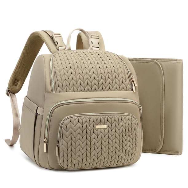 Mochila para Pañales MAPLELILY Ligera Taupe Marrón