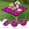 thumbnail image 4 of Pink and Black Of Leopard Print Square Fitted Tablecloth with Elastic Edge,Square Table Cover,Washable Elastic Table Cover for Home Kitchen Party Decor 34"x34", 4 of 6