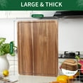 thumbnail image 5 of Acacia Wood Cutting Board for Kitchen,20x15x1.38 Inch Large Wooden Chopping Board,Thick Butcher Block with Juice Grooves and Handle,Charcuteries Tray for Meat Fruit Cheese, 5 of 9