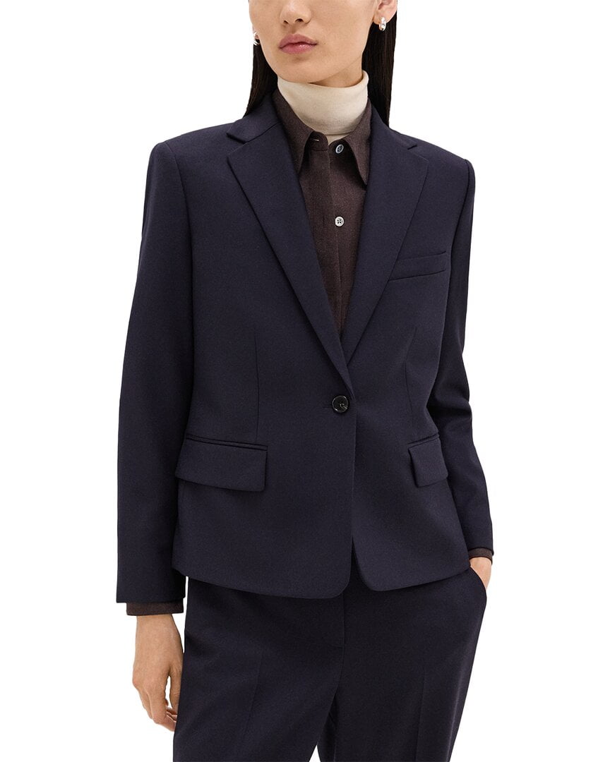 Theory womens Crop Wool-Blend Jacket, s, Gray - Walmart.com