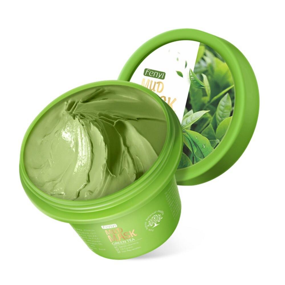 Green Tea Cooling Mud Mask, Moisturizes And Controls The Oil, Acne