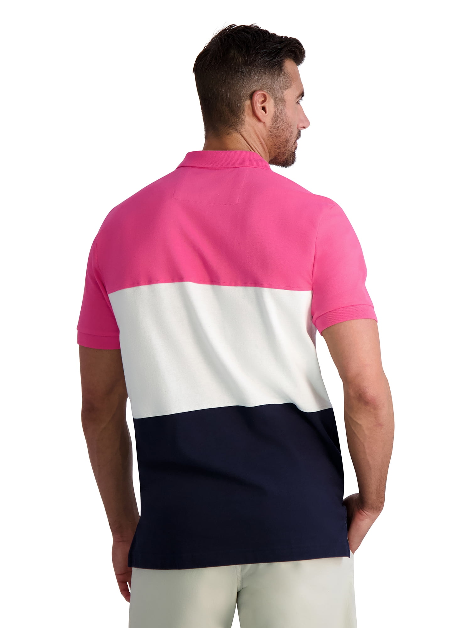 Chaps Men's Classic Fit Colorblocked Pique Polo Shirt, Sizes XS-4XB