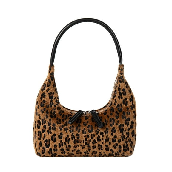 RUISINERY Korean Styles Plush Bag Leopards Print Retro Handbag For Fashion Women Unique Pattern Evening Bag for Party Cocktail