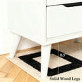 thumbnail image 7 of Leovanni Home Mid-Century Modern Nightstand, Solid Wood, 2 Drawers, Vintage Walnut Finish, 7 of 7