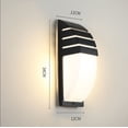 thumbnail image 4 of Aplique de exterior ZOFIN, luz blanca fría, aplique de aluminio negro IP44, aplique con casquillo E27, máx. 1x40 vatios, iluminación decorativa., 4 of 5