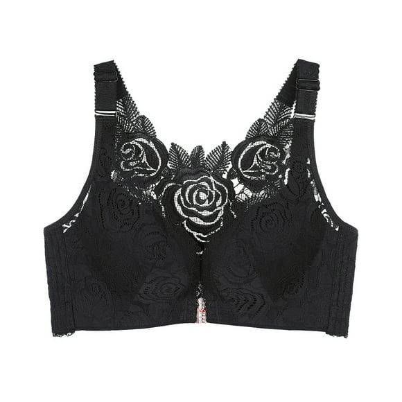 Sujetador push-up Minnieouse elegante y cómodo de encaje para mujer correas ajustables negro 34/75D