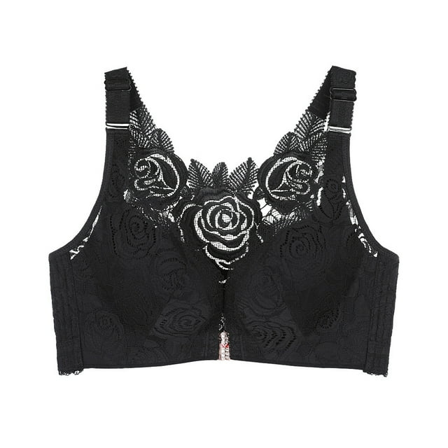 Sujetador push-up sin aros Qarigey de encaje negro 42/95C