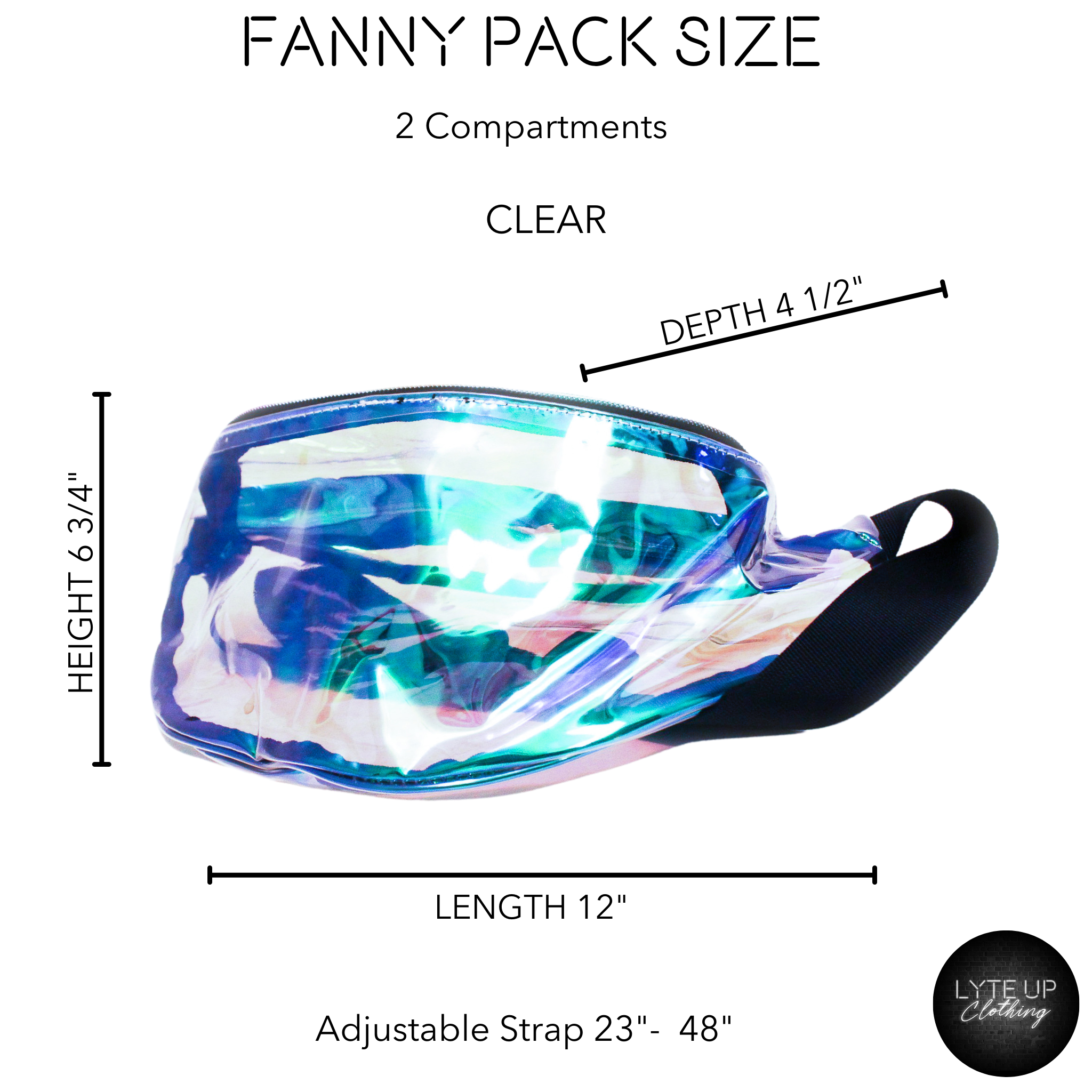 Clear Iridescent Fanny Pack