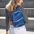 thumbnail image 6 of Yiaed Sparkling With Blue Print Backpack, Premium Laptop Backpack, Travel Backpack for Women, Lightweight Backpacks, Comfortable Back Pack-Small, 6 of 7
