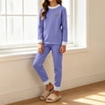 thumbnail image 5 of Lovzfmll Loungewear Set for Boys & Girls, Colorblock Ribbed Top & Joggers, Soft Home Wear for Little Girls, 11-12 Years, 5 of 9