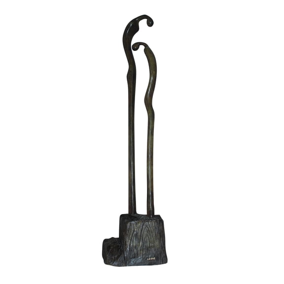 Nifao Male Female Abstract Bronze Statue – Bronze Statue, Home Decor, 6"L x 8"W x 31"H